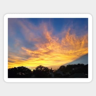 Golden Sunset Sky Scenery Sticker